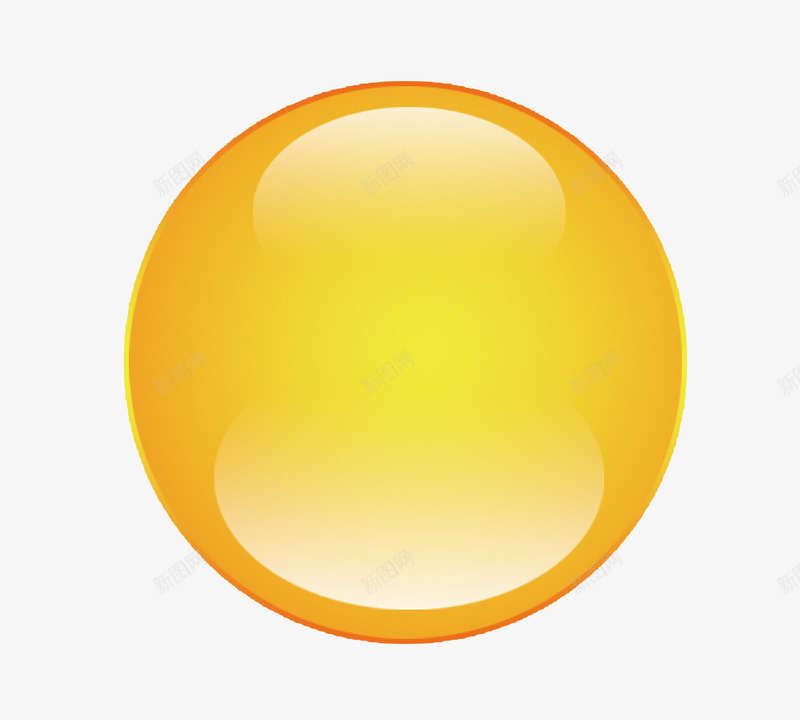 黄色立体圆形水滴png免抠素材_新图网 https://ixintu.com 便签按钮 圆形 按钮 水滴 立体 黄色