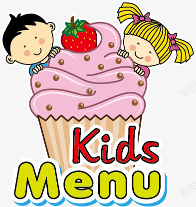 卡通厨师儿童png免抠素材_新图网 https://ixintu.com 儿童 冰淇淋 卡通 厨师 女孩 插画 漫画 美食 菜单