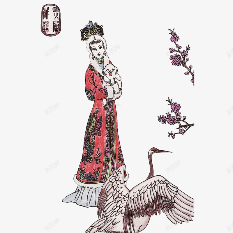 红楼梦插画人物王熙凤png免抠素材_新图网 https://ixintu.com 中国风 古典 手绘 插画 王熙凤 红楼梦 美女 飞鹤