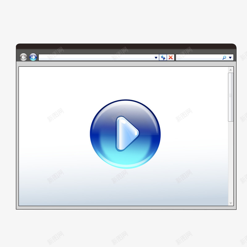 播放器页面png免抠素材_新图网 https://ixintu.com 播放 播放器 网络 页面