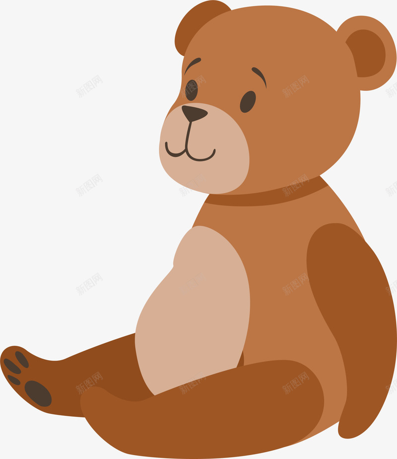 咖啡色卡通小熊png免抠素材_新图网 https://ixintu.com 公仔 动物 可爱小熊 咖啡色小熊 玩具 装饰图案