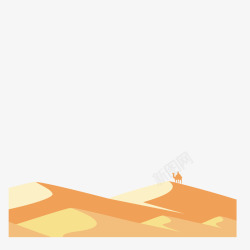 沙漠免扣素材沙漠骆驼风景装饰案矢量图高清图片