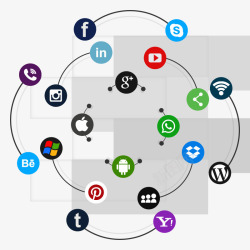 网络社交矢量图素材