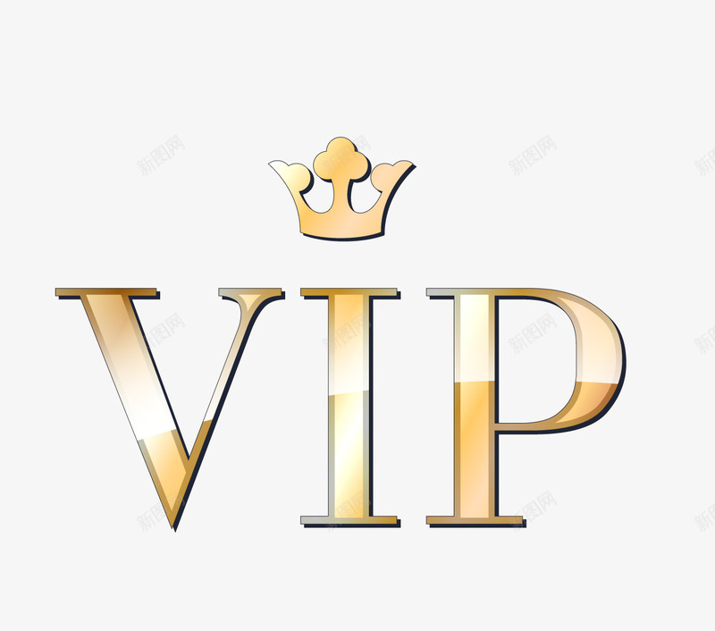 质感金色vippng免抠素材_新图网 https://ixintu.com vip 矢量vip 质感vip 金色vi 金色vip