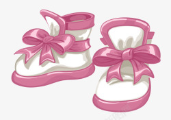 粉色加白色鞋好看的女靴高清图片