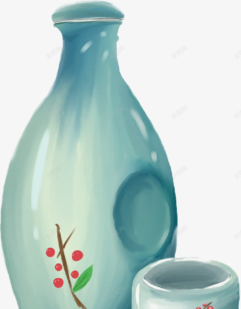 清明节的酒具png免抠素材_新图网 https://ixintu.com 清明 祭祖 装饰 酒瓶