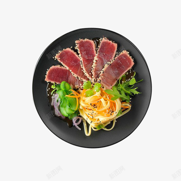 牛肉片蔬菜沙拉png免抠素材_新图网 https://ixintu.com 产成实物 减肥餐 荤菜 营养