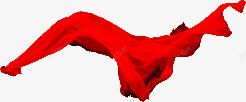 翻飞的红绸psd免抠素材_新图网 https://ixintu.com 红绸 红绸布 翻飞的绸布 飞舞的红绸