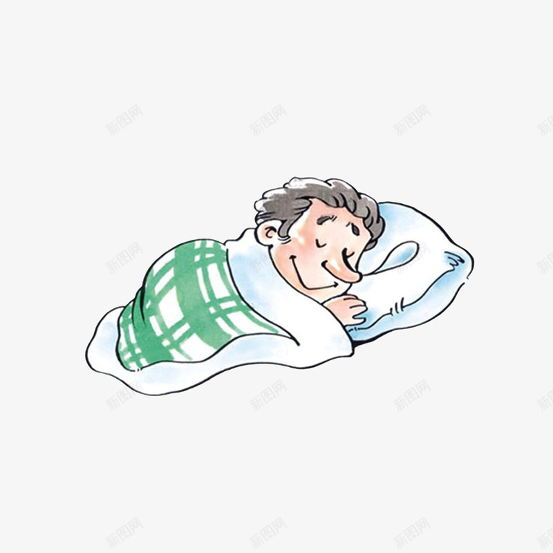 睡得安慰的老人png免抠素材_新图网 https://ixintu.com 卡通 手绘 睡得安慰的老人 睡觉 老人睡觉