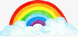卡通手绘美丽的彩虹素材