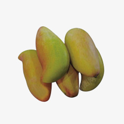 芒果实拍一堆绿色的芒果高清图片