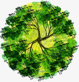 绿树翻转造型平面png免抠素材_新图网 https://ixintu.com 平面 绿树 翻转 造型