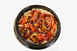 美味韩式泡菜拌饭素材
