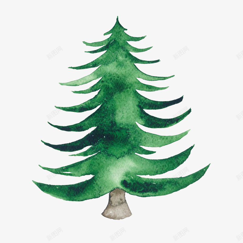 手绘圣诞树png免抠素材_新图网 https://ixintu.com 圣诞树 小树 矢量装饰 装饰 装饰画