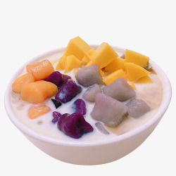 红豆酸奶水果捞实物美食美味水果捞高清图片