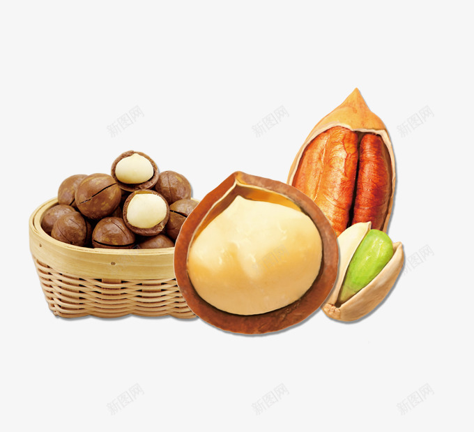 夏威夷果开心果银杏果png免抠素材_新图网 https://ixintu.com 产品实物 坚果 夏威夷果 开心果 银杏果 零食
