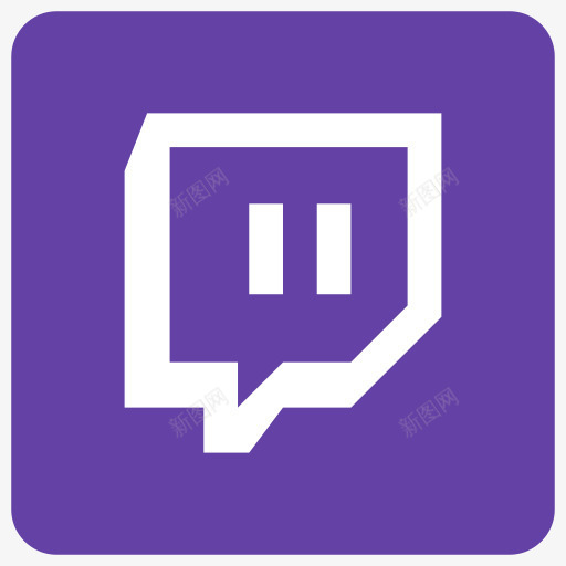 抽搐twitchtv图标社会网络png_新图网 https://ixintu.com ico 抽搐