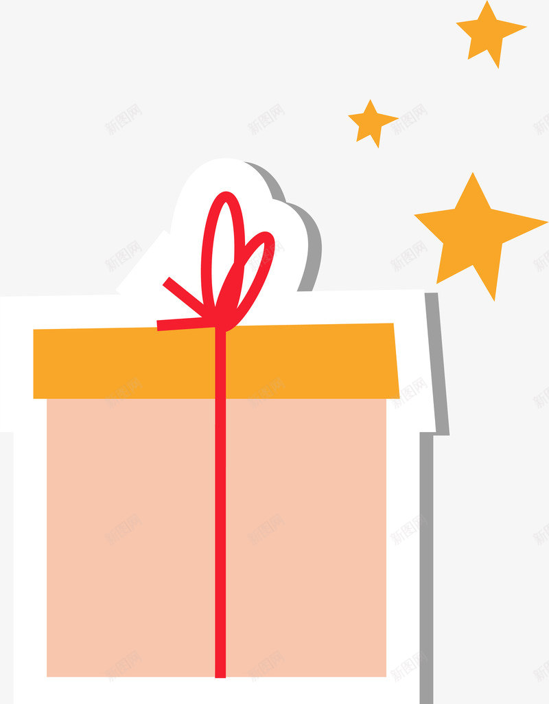 简约扁平化礼物盒贴纸png免抠素材_新图网 https://ixintu.com 包装 可爱卡通 圣诞节 矢量图案 礼物盒 贴纸
