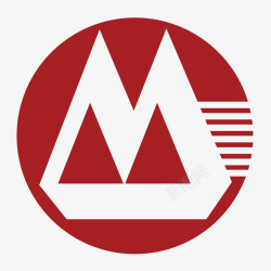 条纹背景红色圆形招商银行logo图标高清图片