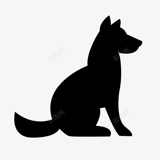 dogicon图标png_新图网 https://ixintu.com 狗 蹲着的狗