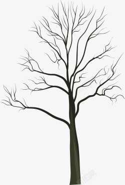 树卡通树彩树树干树枝手绘枯树矢量图高清图片