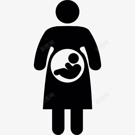 孕妇和胎儿图标png_新图网 https://ixintu.com femenine 人 女 女人 妊娠 孩子