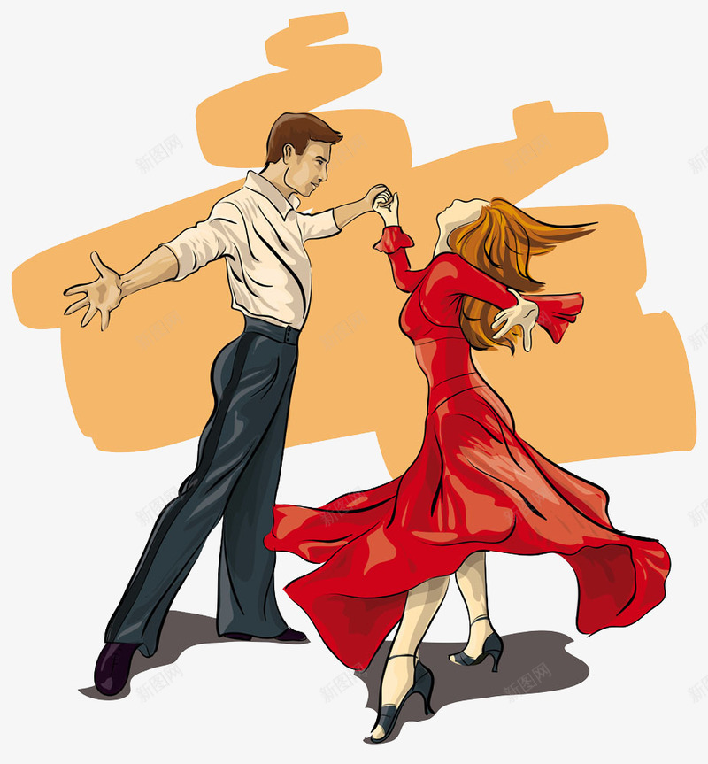 跳舞的人png免抠素材_新图网 https://ixintu.com 交际舞 男女 舞蹈 跳舞