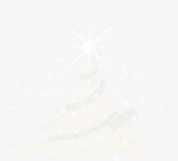 简约白色圣诞节优惠卷圣诞节白色圣诞树高清图片