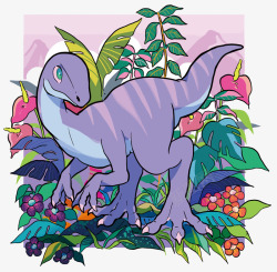 紫色的恐龙恐龙高清图片