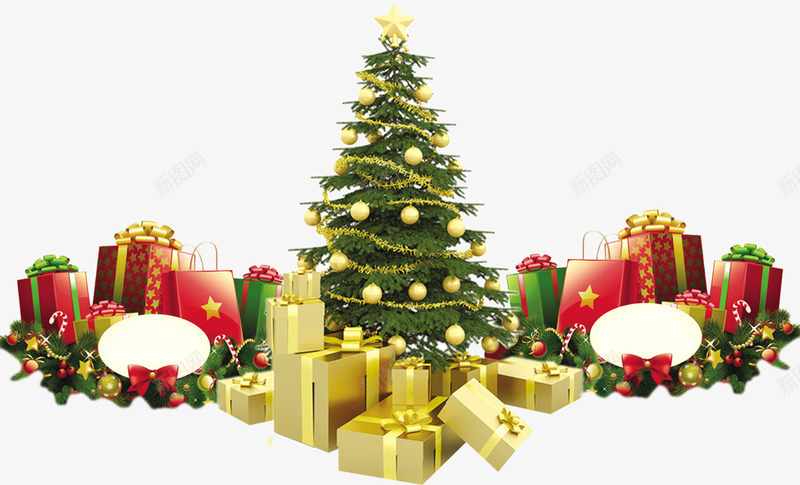 创意合成圣诞节效果礼物包装png免抠素材_新图网 https://ixintu.com 创意 包装 合成 圣诞节 效果 礼物