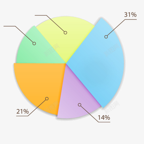 ppt元素png免抠素材_新图网 https://ixintu.com ppt 分类标签 立体 饼状图