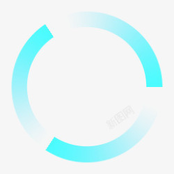 蓝色科技循环图标图标