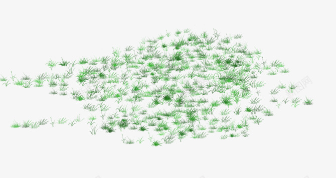 绿草地png免抠素材_新图网 https://ixintu.com 唯美 在装饰 绿草 草地