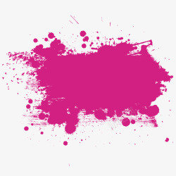水粉平面泼墨玫红色的创意笔触矢量图高清图片