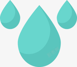 绿色环保图标蓝色水滴矢量图图标高清图片