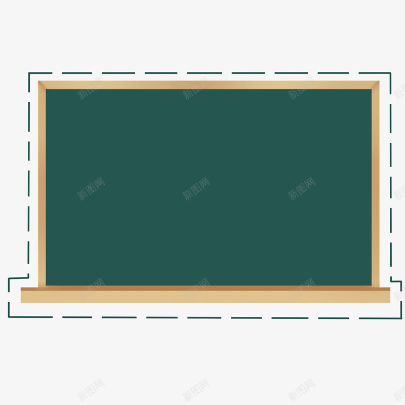 学习黑板虚线装饰边框插画psd免抠素材_新图网 https://ixintu.com 学习 虚线装饰 边框插画 黑板