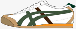 阿甘鞋卡通手绘白色运动鞋高清图片