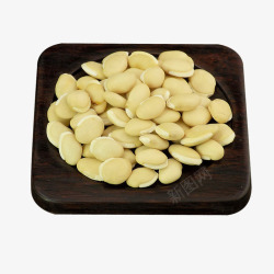 药食养生盘子里的白扁豆高清图片