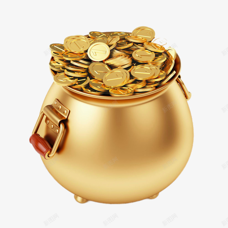 金罐里的金币png免抠素材_新图网 https://ixintu.com png图片素材 免费png素材 金罐里的金币 金融 钱币