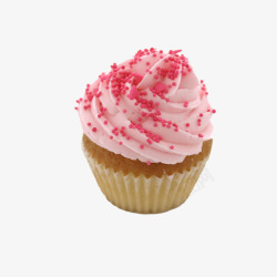 美味点心粉色纸杯小蛋糕高清图片