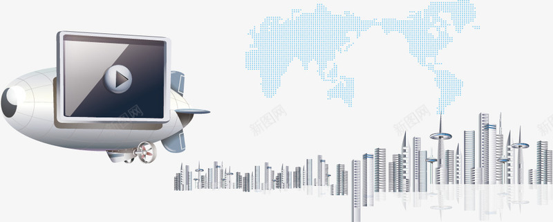 未来科技矢量图ai免抠素材_新图网 https://ixintu.com 城市建筑 建筑 科技 质感 矢量图