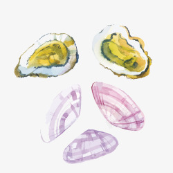 手绘海鲜美食素材