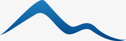 山峰logo蓝色山脉线条图标高清图片