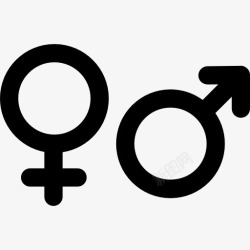 性别男性和女性的标志图标高清图片