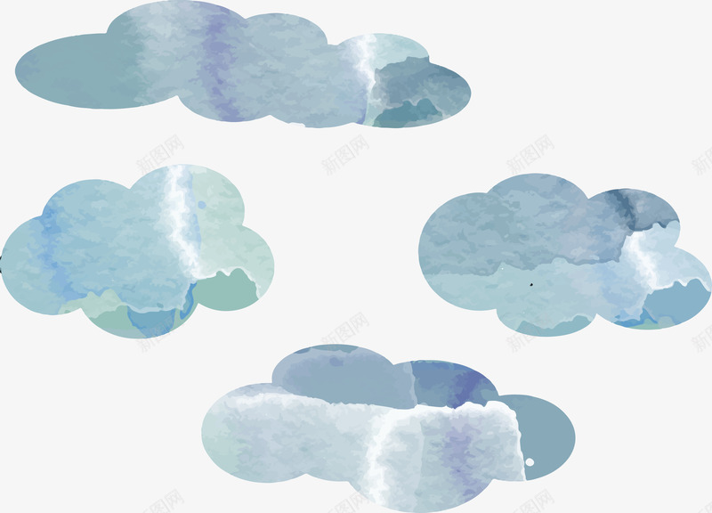 水墨云朵装饰png免抠素材_新图网 https://ixintu.com 云 云层 云朵 云朵装饰 晕染 水墨 水墨云朵 水彩