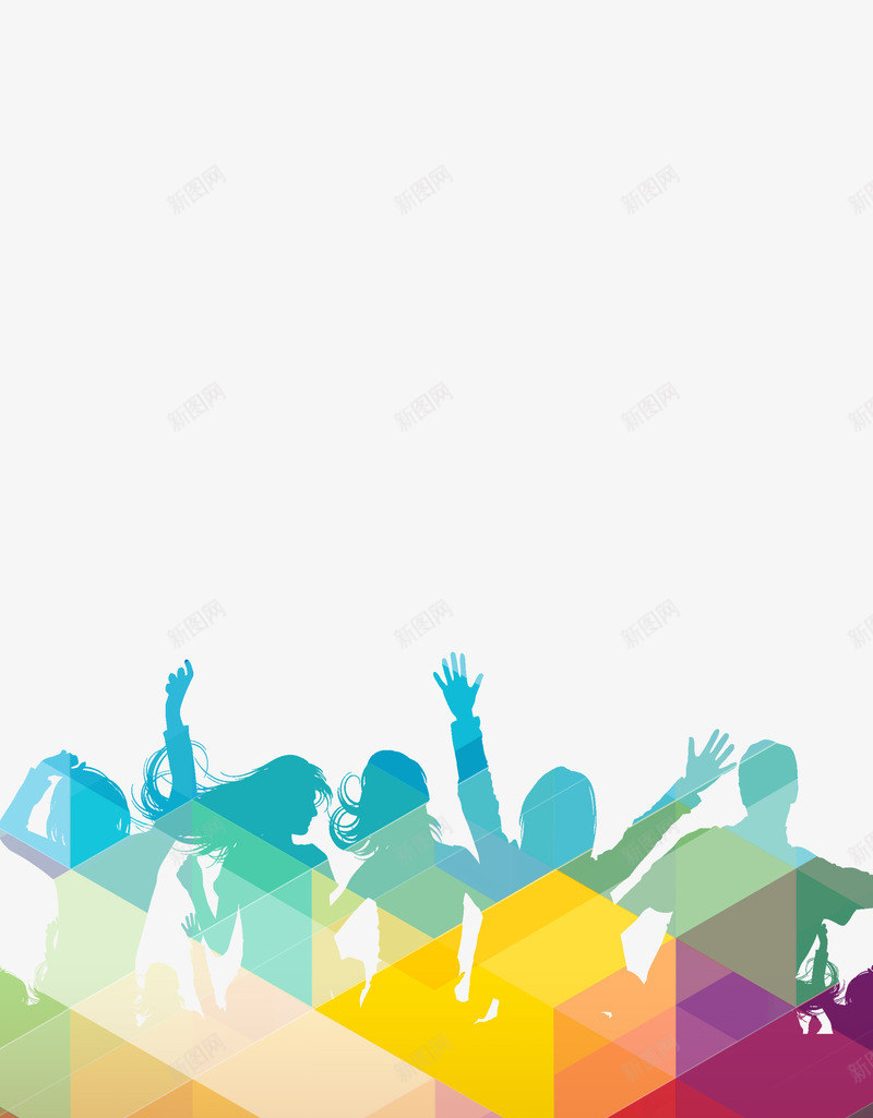 年轻人聚会png免抠素材_新图网 https://ixintu.com 一群人 奔放 年轻人 热情