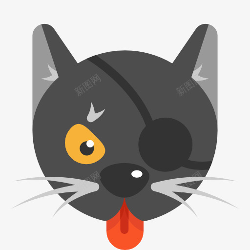 黑猫图标png_新图网 https://ixintu.com 万圣节 动物 猫 迷信 黑猫