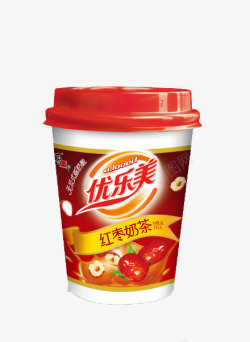 红枣优乐美奶茶素材