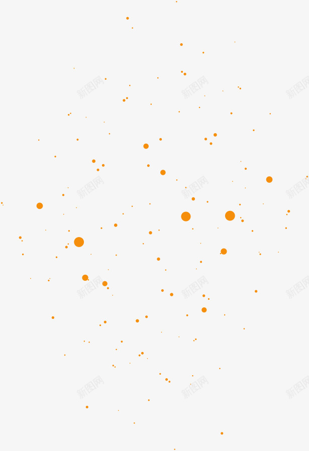 橘黄色的圆斑点背景png免抠素材_新图网 https://ixintu.com 斑点 橘黄色 背景