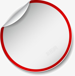 标志贴纸红色圆圈贴纸高清图片